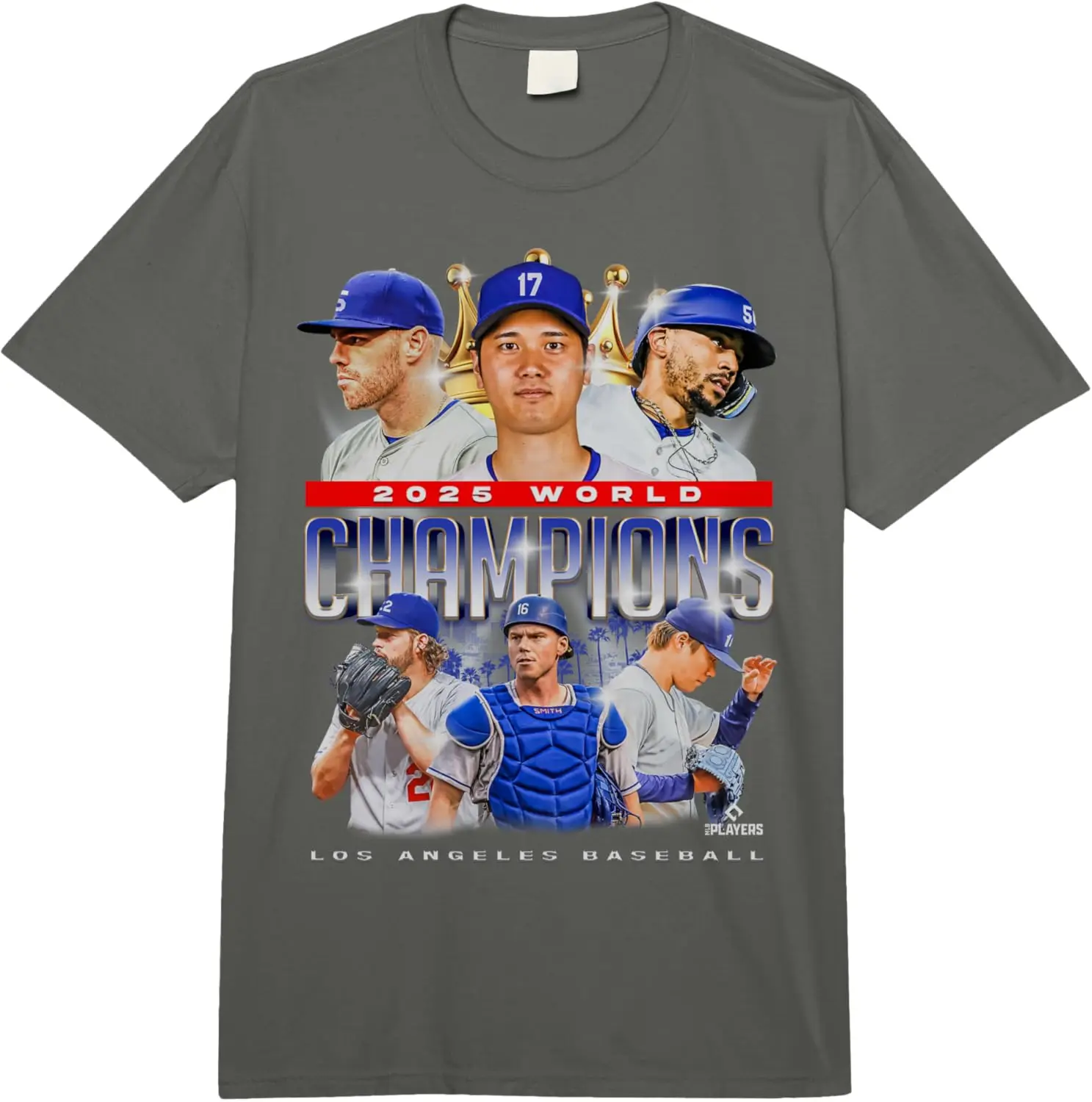تي شيرت دودجرز العالمي الأكثر مبيعًا تي شيرت أسود عصري عبر الحدود مع رسومات بطولة أبطال العالم المميزة لعام 2025