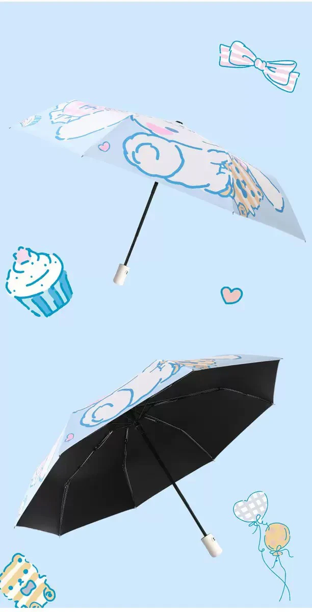 Ombrello pieghevole carino Ombrello per protezione solare Riciclaggio automatico Grande pieghevole Completamente automatico Regalo per ragazze di bell'aspetto Miglior