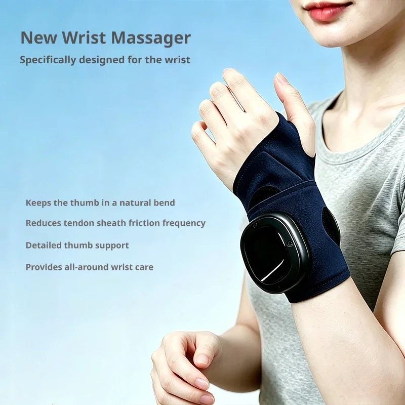 

Smart EMS Wrist Massager Brace Wireless Portable USB Rechargeable with Multi-Level Massage Modes for Carpal Tunnel Relief