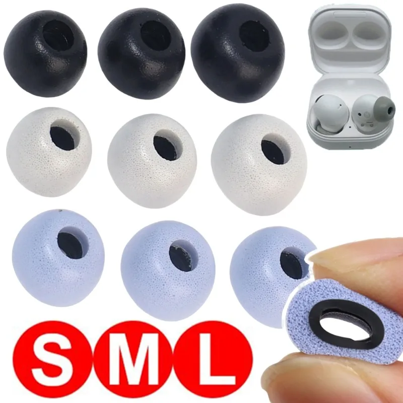 3/1Pairs Memory Foam Eartip for Samsung Galaxy Buds Pro Anti-Slip Replacement Earbuds EarPlugs Ear Pads Caps Accessories S M L