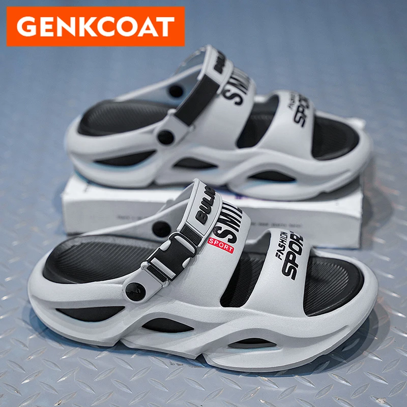 Summer Men's EVA  Soft-soled Platform Outdoor Slippers Beach Sandals Comfortable Soft Slides Clogs Casual Shoes Garden Shoes