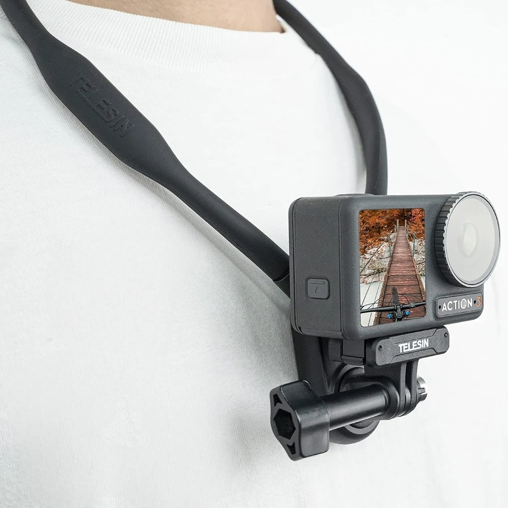 

TELESIN Neck Chest Mount for GoPro Hero13 12 11 10 9 8 7 6, DJI OSMO Action 5 Pro 4 3, Insta360 X5 X4, Action Camera Accessories