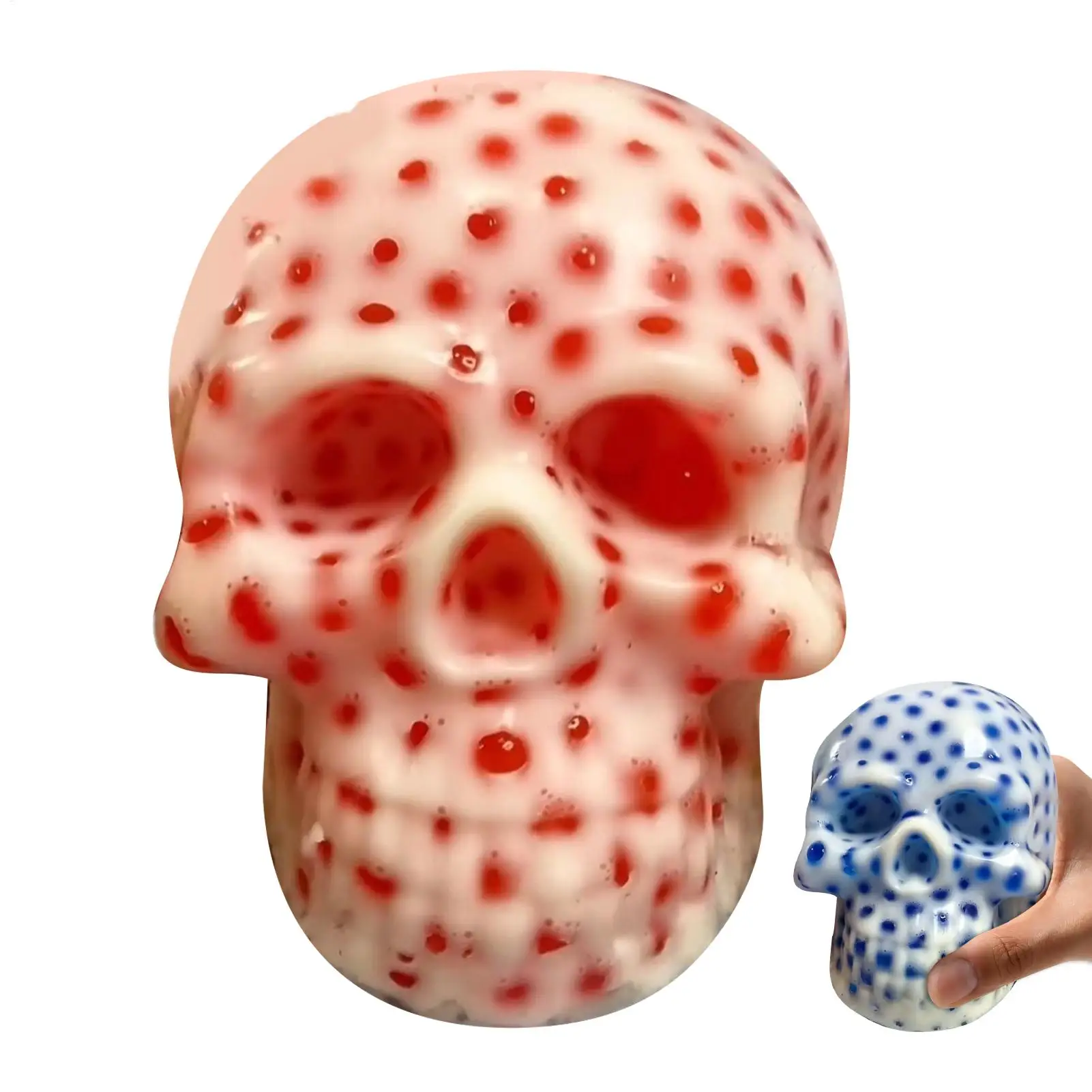 

Pimple Popping Fidget Toy Zit Popping Skull Сенсорные непоседы для детей Успокаивающие инструменты Новинка гаджетов для мужчин женщин детей Хэллоуин