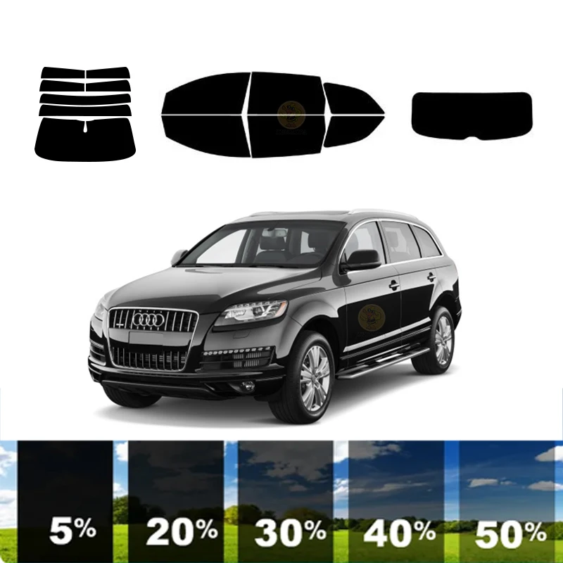 

precut Removable Window Tint Film For Car 100% UVR 5%-70%VLT Heat Insulation Carbon ﻿For AUDI Q7 4 DR SUV 2007-2015