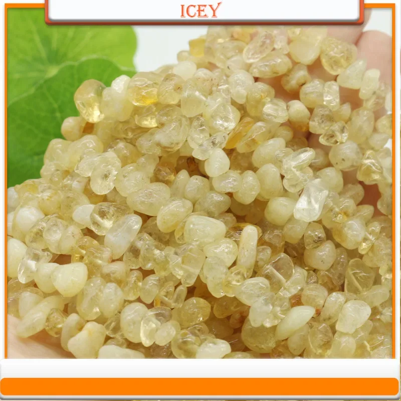 Icey 10g Yellow Crystal Perforated Crushed Stone Irregular Natural Stone Bead Perforated Crushed Stone Jewelry Accessories