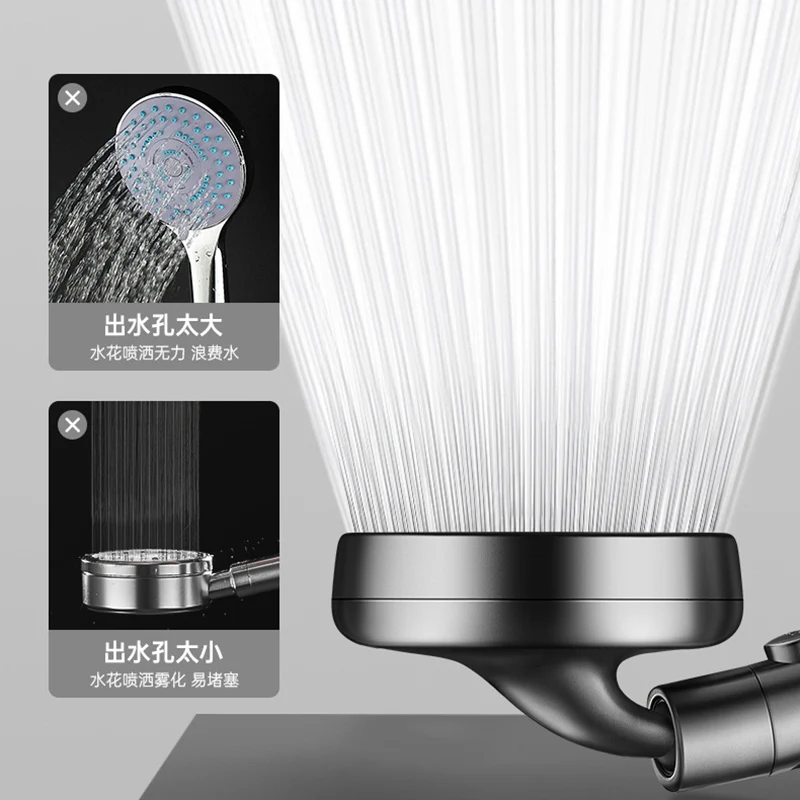 High Pressure Shower Head with Rotating Elbow, 2-in-1 Handheld & Rain Showerhead, Adjustable Bathroom Shower