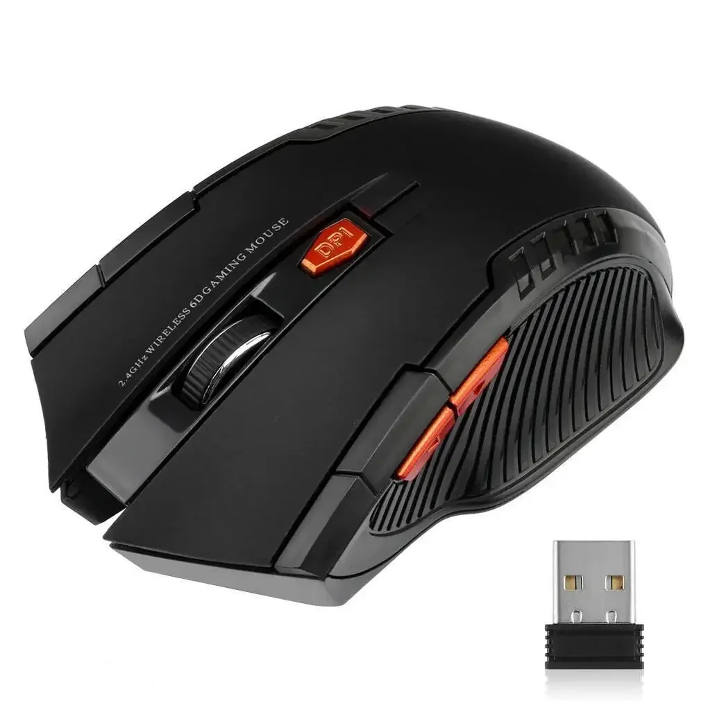 

2.4G Wireless Mouse 1600DPI Optical Mouse Gamer for Computer 6 Buttons Wireless Mice with USB Receiver for PC Laptop Accessories