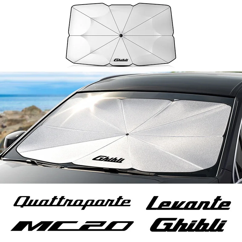 

For Maserati Mc20 Ghibli Levante Quattroporte Interior Insulation Sunscreen Windshield Car Sunshade Sunshade Umbrella