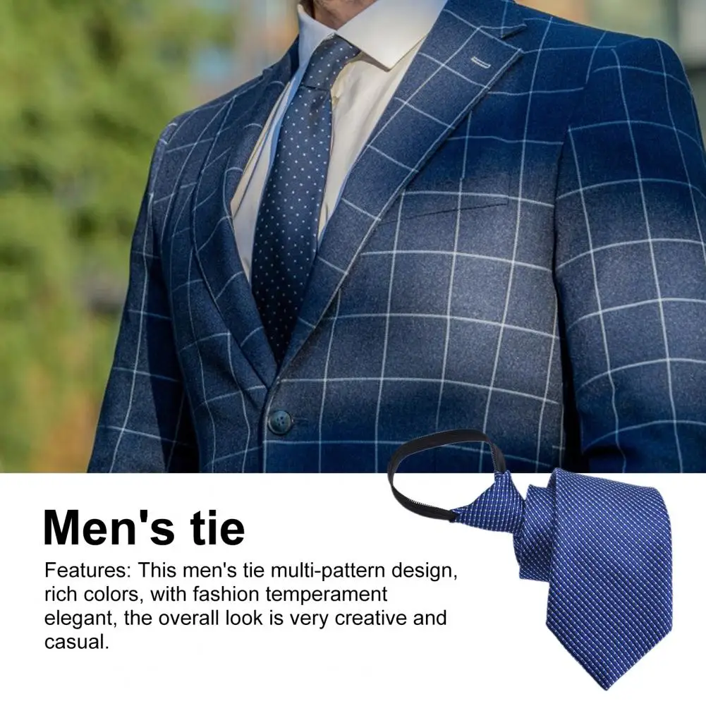 Men Business Tie Multiple Pattern Designs Rich Colors No Knot Casual Neck Tie Banquet Wedding Party Necktie Neckwear Галстук