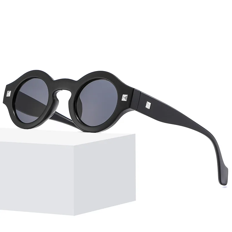 نظارات شمسية مستديرة صغيرة عتيقة للرجال والنساء ، أزياء نسائية ، ظلال مصمم علامة تجارية فاخرة ، أوكولوس لونيت ، UV400