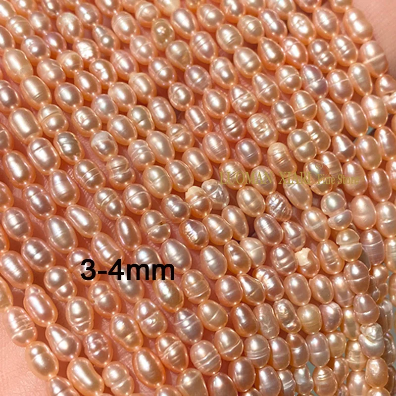 3-10mm 100% Natural Baroque Freshwater Pearls Loose Rice Shape Spacer Beads for Jewelry Making Diy Bracelet Earrings Accessories