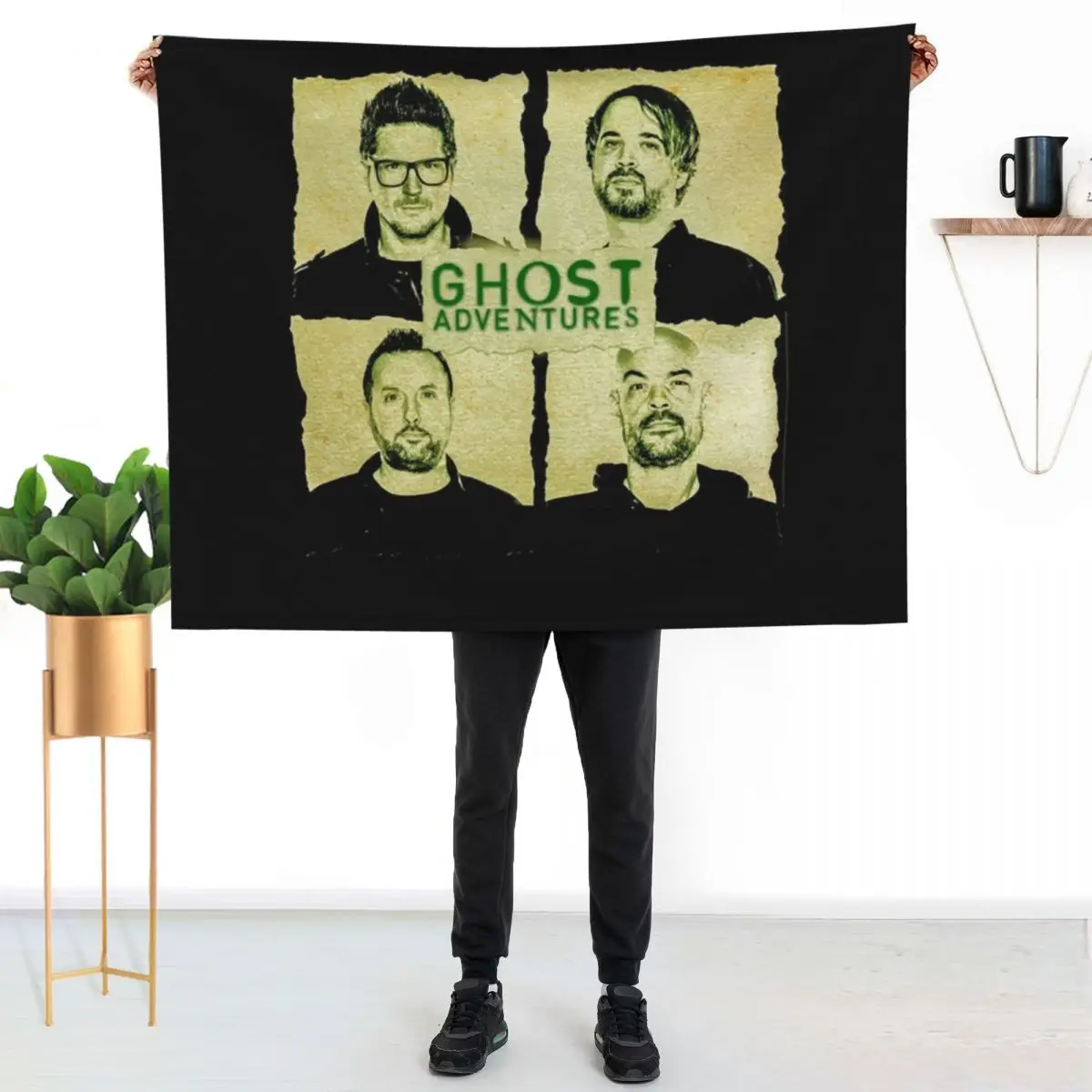 

Stars Ghost Adventures Vintage Retro Zak Men Throw Blanket Multi Purpose Soft Warm Blanket for Home Travel