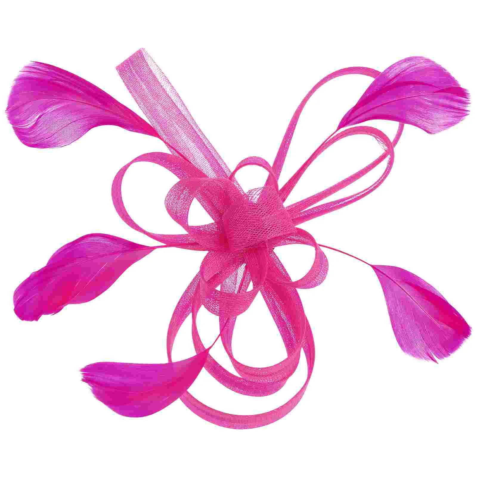 

Wedding Bridal Fascinator Hair Clip Brooch Pin Hair Accessory (Rose Red)