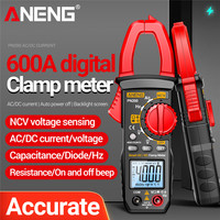 ANENG PN200 Clamp Meter Multimeter DC/AC 600A Current 4000 Counts Digital Ammeter Voltage Tester Car Hz Capacitance NCV Ohm Test