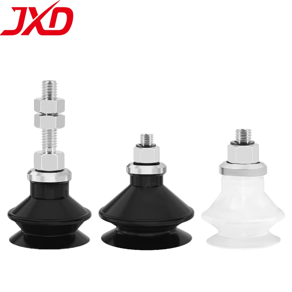 JXD ZPT03-10B-A5 A6 Silicone Vacuum Sucker, High Temp Resistant & ESD Anti-Static Double Layer Suction Cup for Industrial Robot
