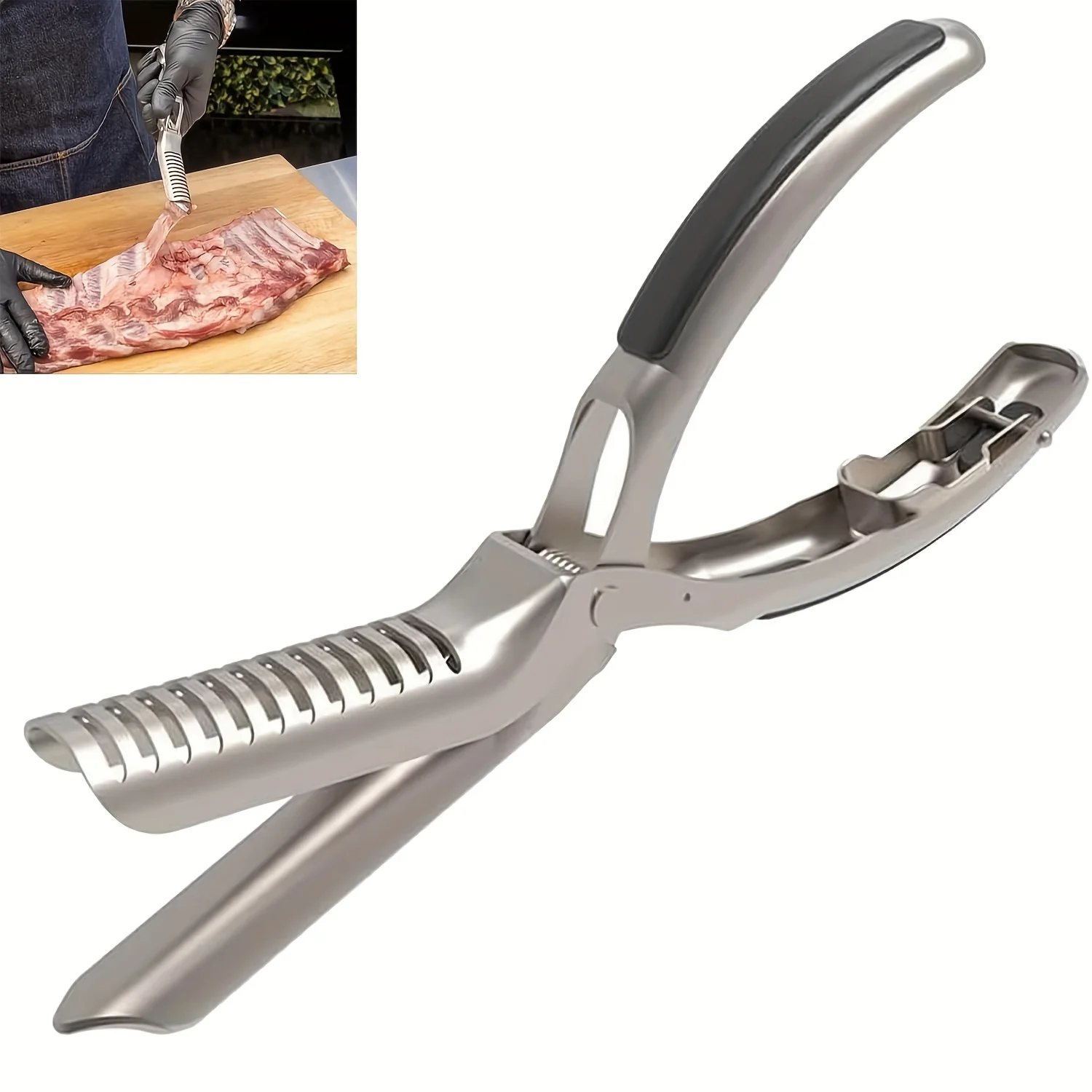 Herramienta de preparación de costillas para pelar costillas, herramienta para barbacoa, removedor de membrana de costillas, herramientas para asar, herramienta de preparación de costillas para barbacoa para Cocina