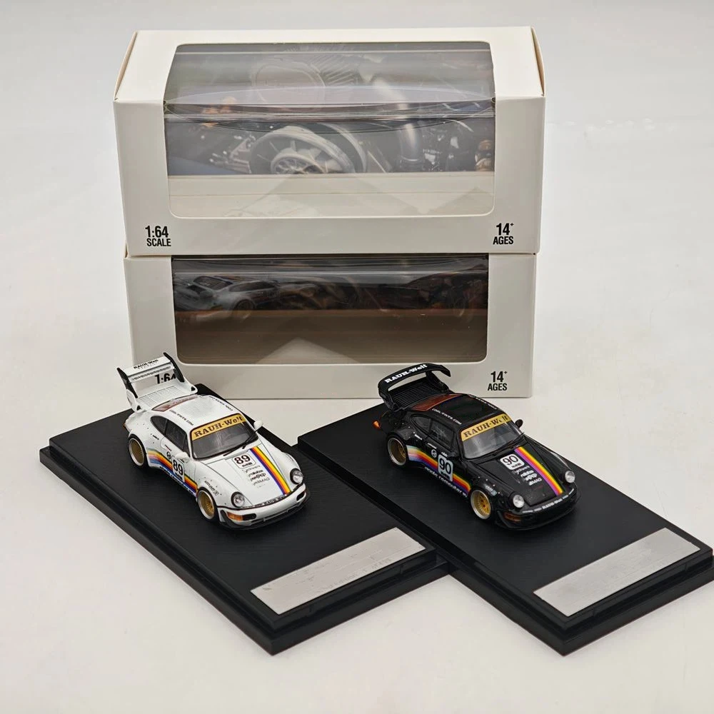 SW 1/64 for 911 RWB 993 #89 #90 Racing Sports Model Diecast Metal Car Miniature Collection vehicle toy models