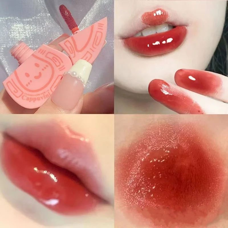 Półprzezroczysty połysk nawilżający balsam do ust długotrwały lekki nieprzywierający kubek wodnisty szminka w pisaku kosmetyki do makijażu