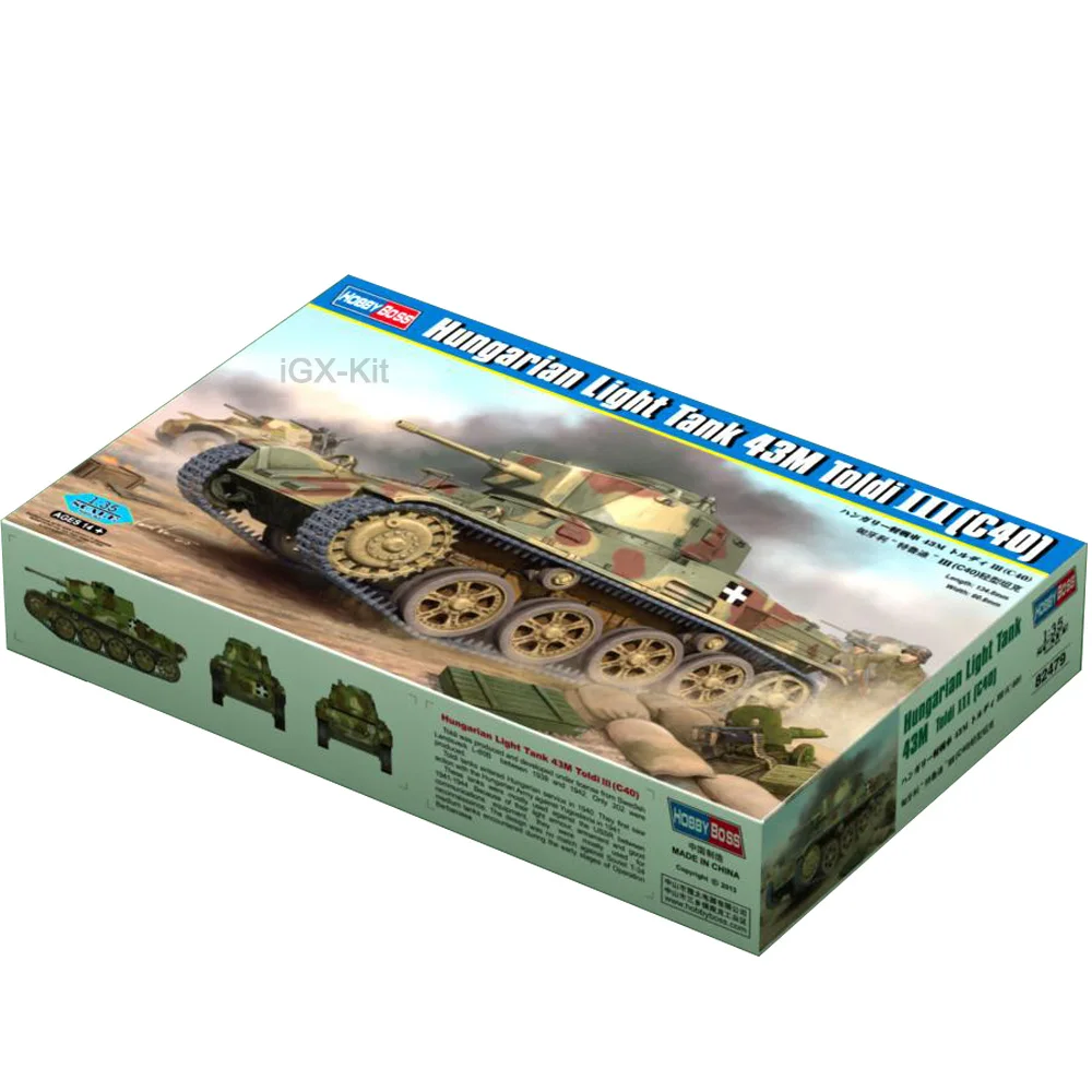 

Hobbyboss 82479 1/35 Scale Hungarian Light Tank 43M Toldi III C40 Vehicle Hobby Craft Toy Plastic Model Building Kit