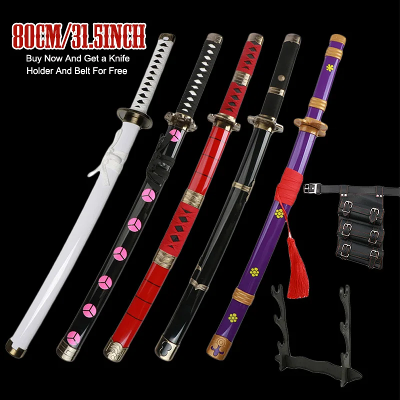 

80cm/31.5" Roronoa Zoro Katana Anime Handmade Katana Japanese Anime Cosplay Yubashiri Sword Shusui Enma Kitetsu Gift