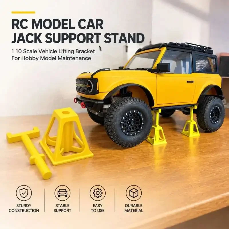 1:10 Scale Model Car Jack Stand RC Crawler Vehicle Support Bracket Hobby Model Repair Accessory