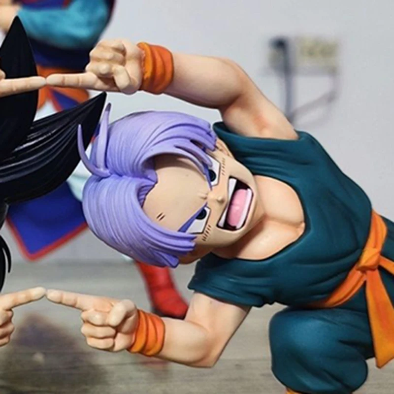 Anime Dragon Ball Z Son Goten figura Gotenks Trunks cuerpo combinado figuras de acción 10cm PVC colección de estatuas modelo juguetes regalos