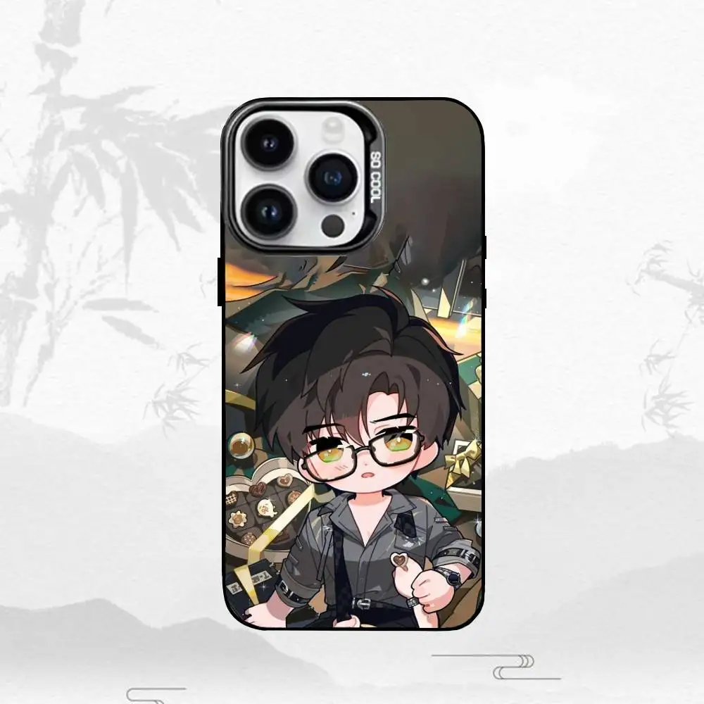 حافظة هاتف L-Love And D-Deepspace لهاتف iPhone17,16,15,14,13,12,11 Plus، Pro Max غطاء أسود غير لامع مقاوم للصدمات