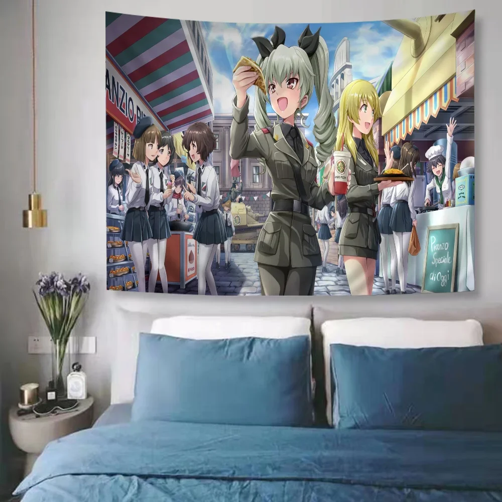 

GIRLS Und PANZER Tapestry Floor Mat Non-Slip Laundry Room Mat Laundry Decor Balcony Child Living Room Household Carpets