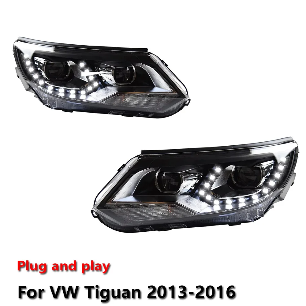 

Car LED Upgrade Headlight Accessories For VW Tiguan 2013-2016 DRL Brake Turn Signal Lamp Plug and Play