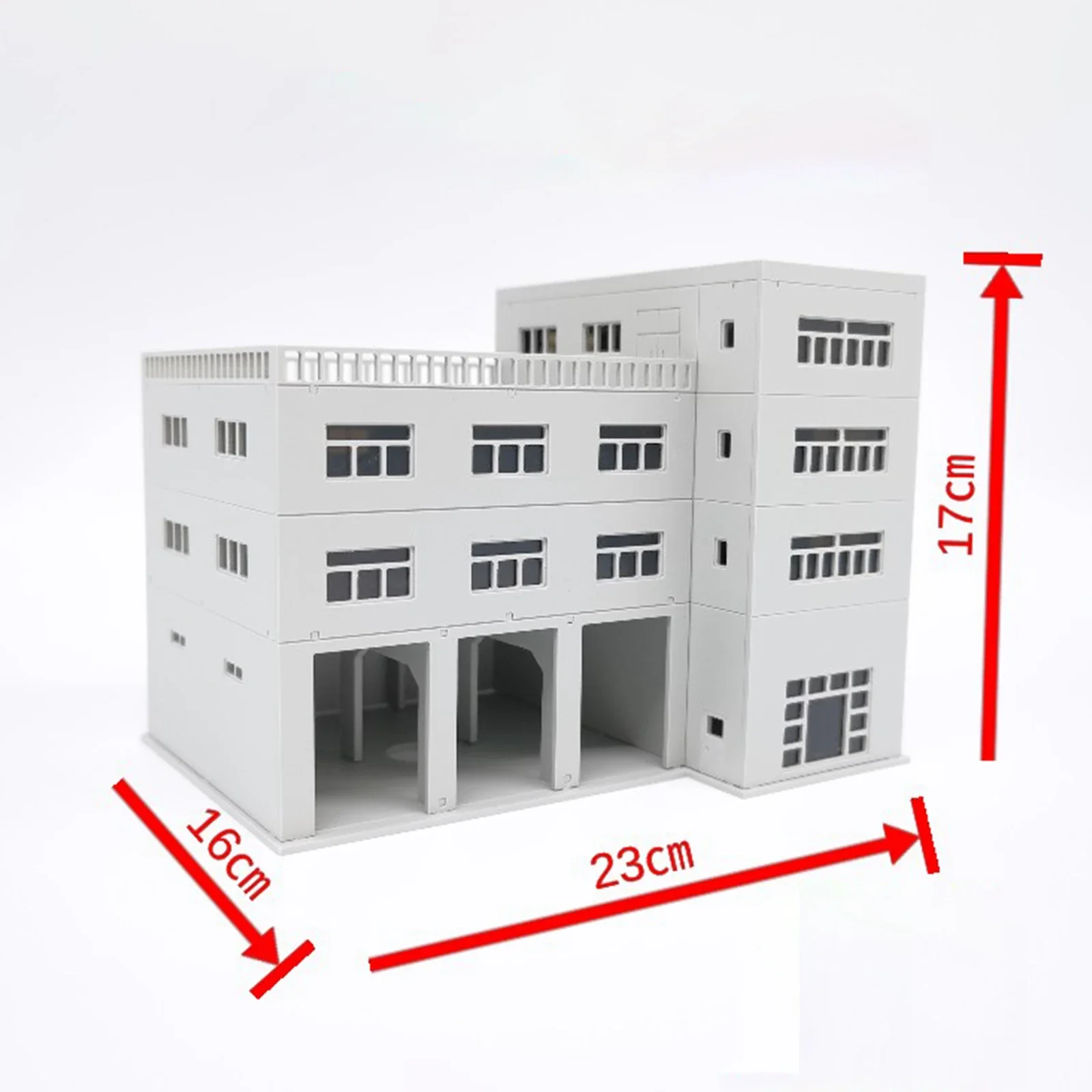 โมเดลสำหรับบ้านนอก1:87แบบทำมือโมเดลรถไฟ3-Stall รถบรรทุกโรงรถเครื่องยนต์บ้านโมเดลของเล่นของขวัญคริสต์มาสสำหรับเด็ก