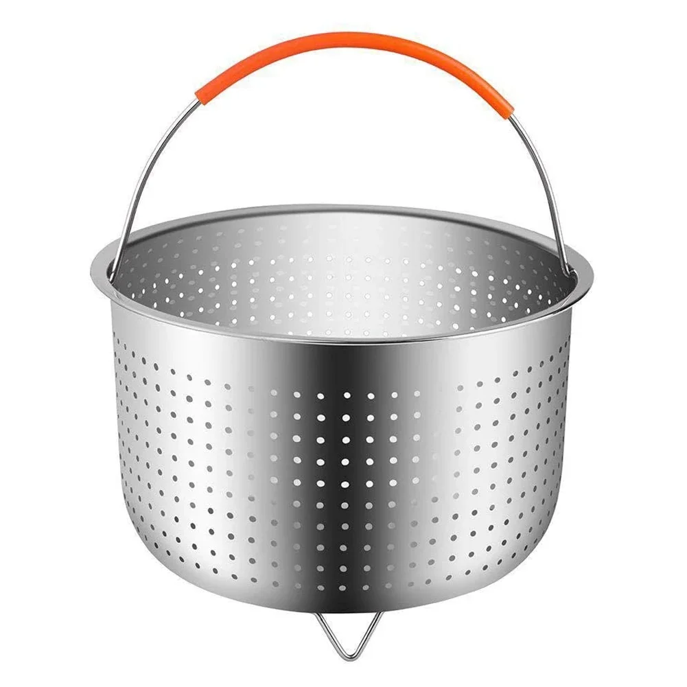 

Stainless Steel Kitchen Steam Basket Pressure Cooker Anti-scald Steamer Multi-Function Fruit Cleaning Basket Cookeo Accessories