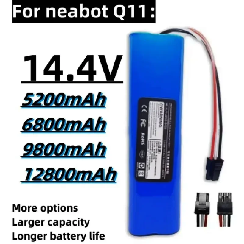 Original New 14.4V 12800mAh Rechargeable Li-ion Battery for Neabot Q11 Robotic Vacuum Cleaner Replacement Accessories