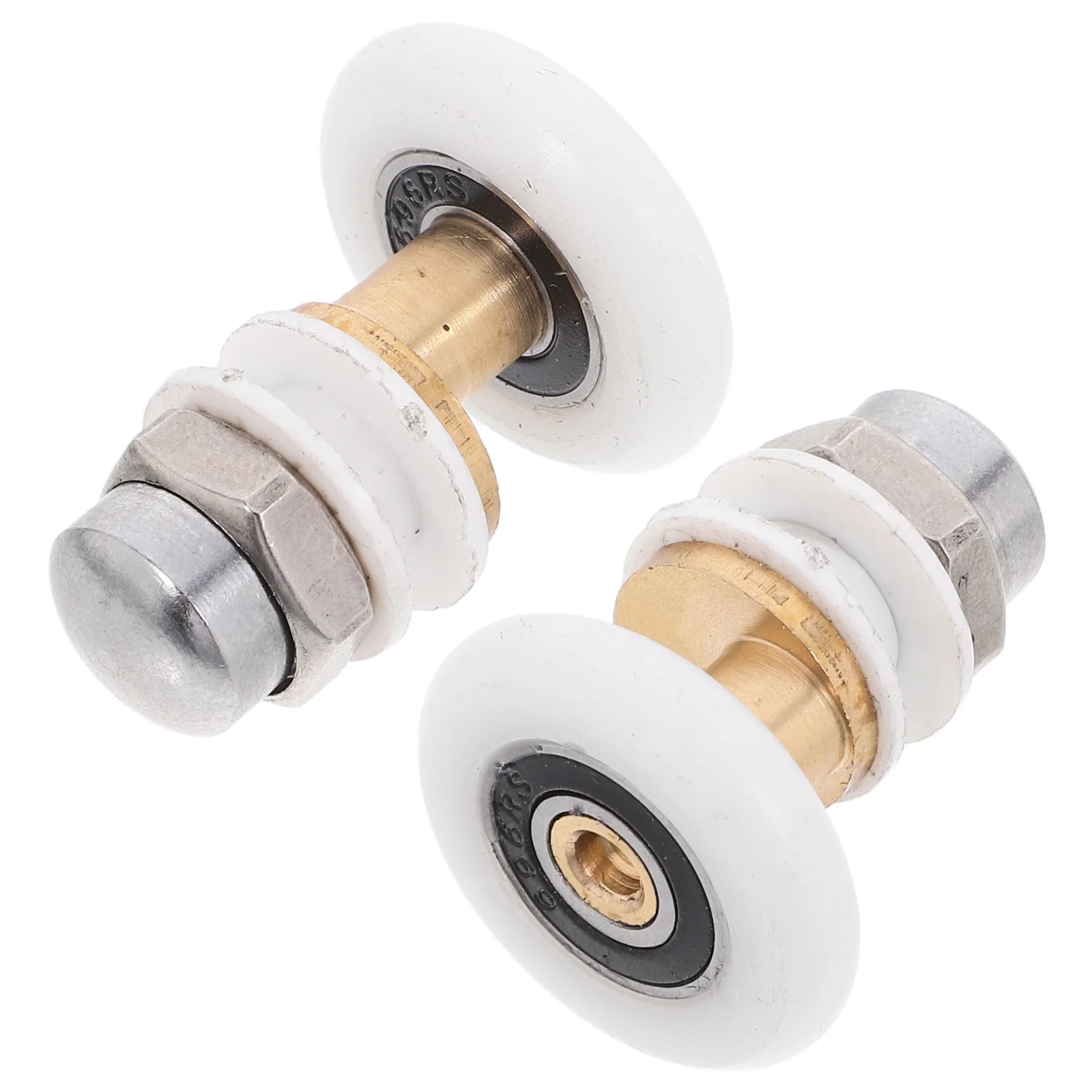 

2pcs Glass Sliding Door Rollers 25mm Wheel Durable Stainless Steel ABS Brass Shower Pulleys Bathroom Hardware Set