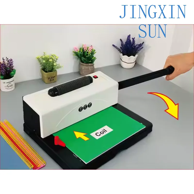 20 Sheet Capacity A4 Size Manual Notebook Hole Punching Binding Machine With Calendar Spiral Coil Manual Coil Binder