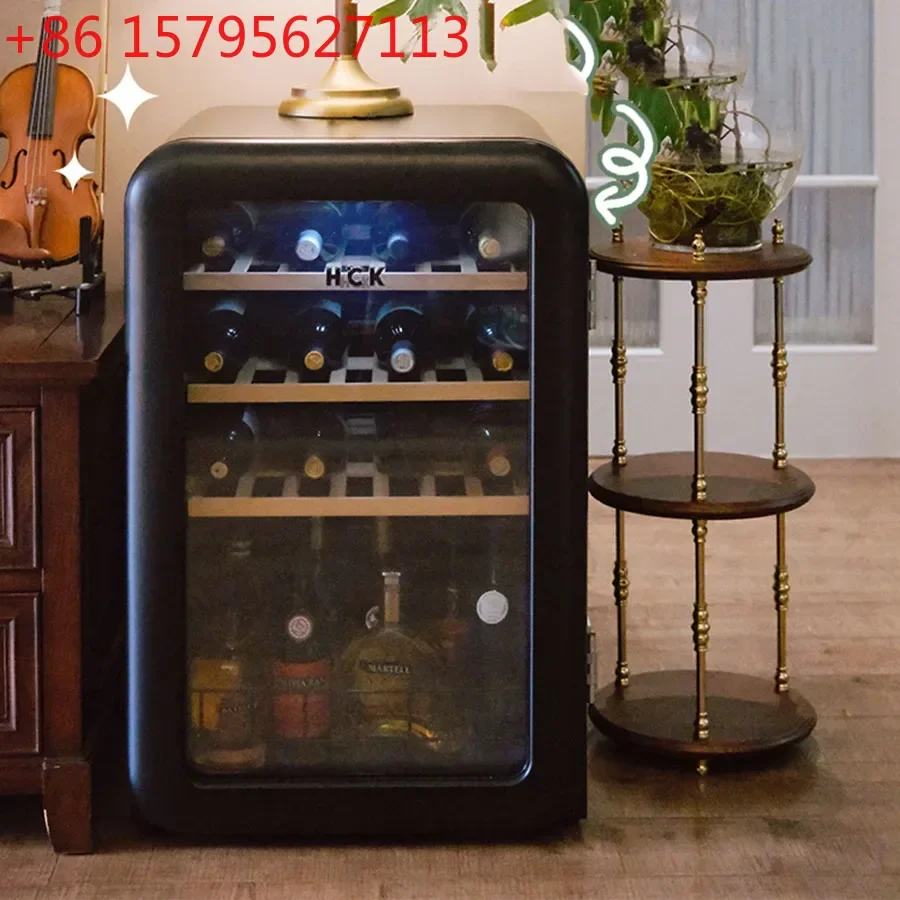 

White Wine Rack Glass Refrigerator Small Houses Cooler Vintage Home Thermostatic Bar Cabinet Room Vitrinas Restaurant Furniture