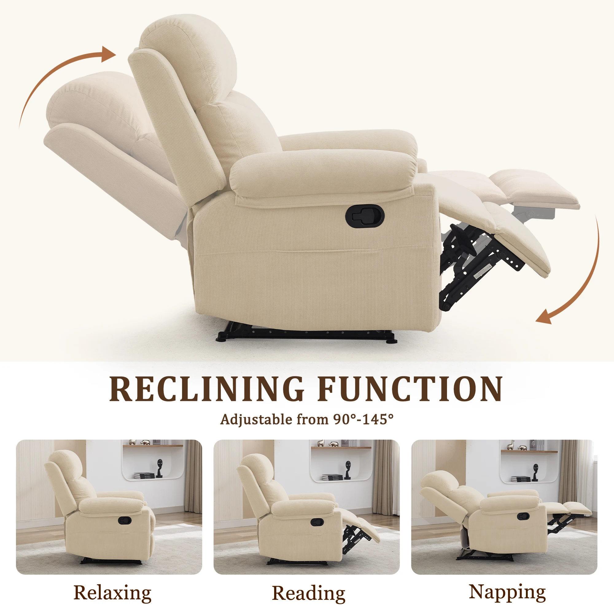 كرسي كورسير صغير يدوي كرسي مريح للمساحات الصغيرة لغرفة المعيشة وغرفة النوم وسلك قصير #3