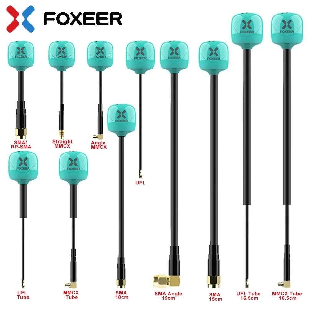 FOXEER Antena FPV Lollipop 4 Plus 4 + 2pcs 5.8G 2.6dBi Omni Mini Antena RHCP LHCP SMA RPSMA MMCX UFL para RC FPV Racing Drone