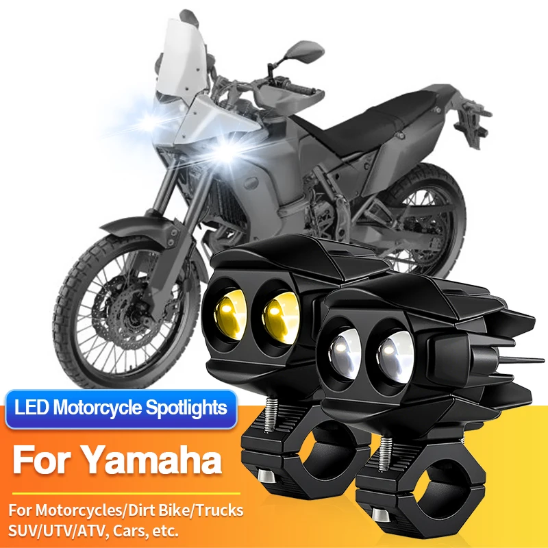 

1 Set LED Motorcycles Headlight Fog Light Spotlight ATV for Yamaha Mountain/PW50/RS Venture/Raptor 90 700 700R/SR Viper/SRX120R