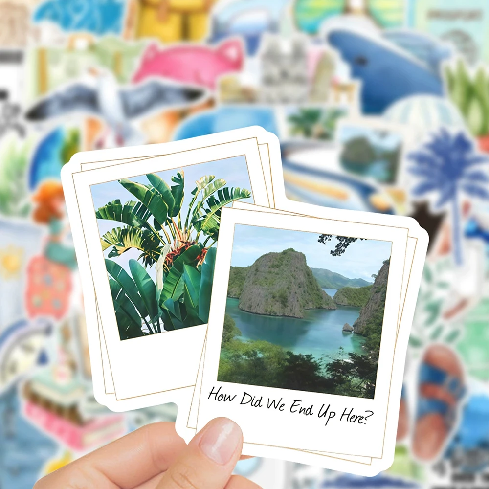 

10/30/50pcs Outdoor Travel Life Graffiti Stickers Vintage Cartoon Aesthetic Sticker DIY Suitcase Laptop Phone Decals Decoration