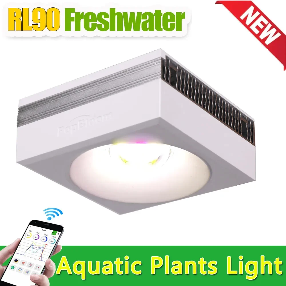 

PopBloom-WiFi App Control Freshwater LED Aquarium Lamp Aquatic Plants Lighting for 40-60cm Nano Plants Growing Fish Tank Light