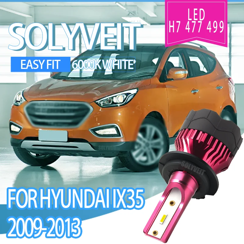 

Safe Long-Distance LED Headlight Bulbs Combo 6000K Clear White 4pcs H7 477 499 Kit For Hyundai IX35 2009 2010 2011 2012 2013