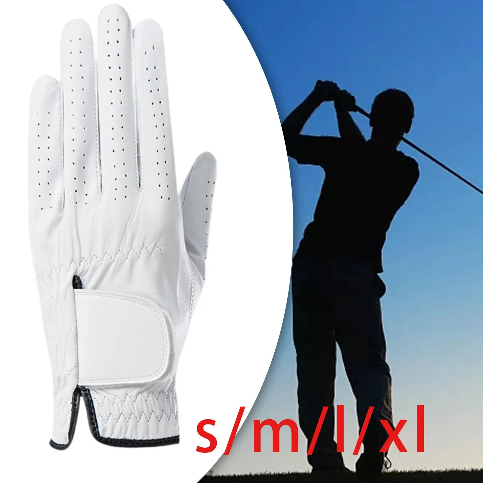 Golf Gloves Left Hand Gloves Comfortable Soft Breathable Sticky Cuff Golf Mitts