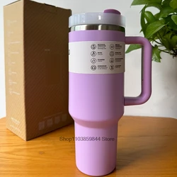 Iced Travel Coffee Mug 40oz Tumbler with Handle Lid Straw Stainless Steel Vacuum Insulated For  s Thermos Cup