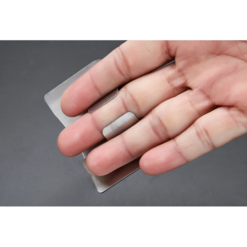 

Kitchen Finger Guard Stainless Steel Anti-Cut Hand Protector For Safe Slicing Dicing Chopping Cooking Tool Kitchen Gadgets