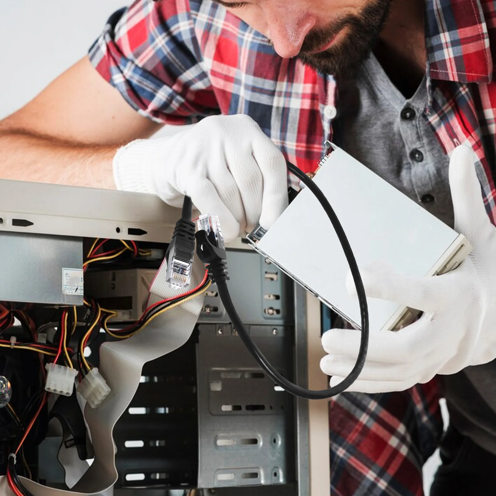 

2Pcs Cat6 Ethernet Cable High Cord for Stable Internet Connection Compatible with Router Laptop Pc