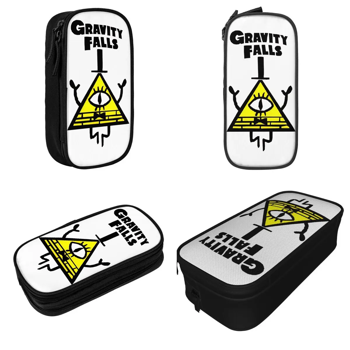 Bill Cipher Gravitys Falls Cartoon Pencil Case New Pen Box Bags Kids Big Capacity Students School Zipper Pencilcases