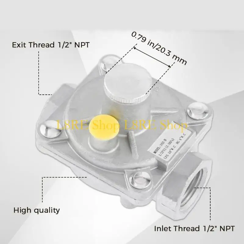 L8RE Pressure Reducing Valves Metal Texture Explosions Proof Valves for Kitchen