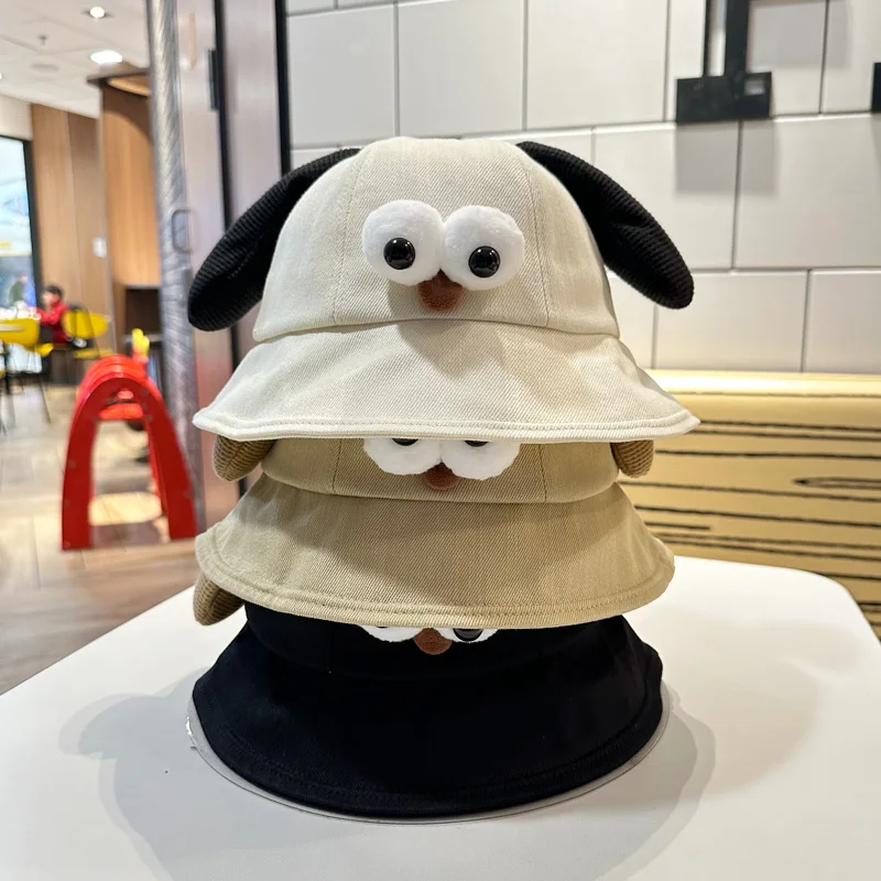 2024 New Cartoon Cute Dog Bucket Hats With Summer Foldable Lightweight Sun Hat Fishing Caps For Women Men Teens Adult