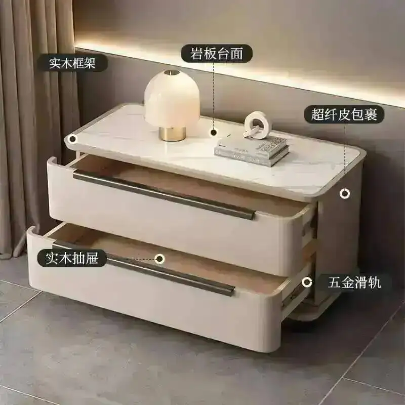 Mid De Luxury Mesa Century Noche Home Furniture Drawer Simple Night Table Bedroom Storage Trendy Nordic Aesthetic Bedside Table