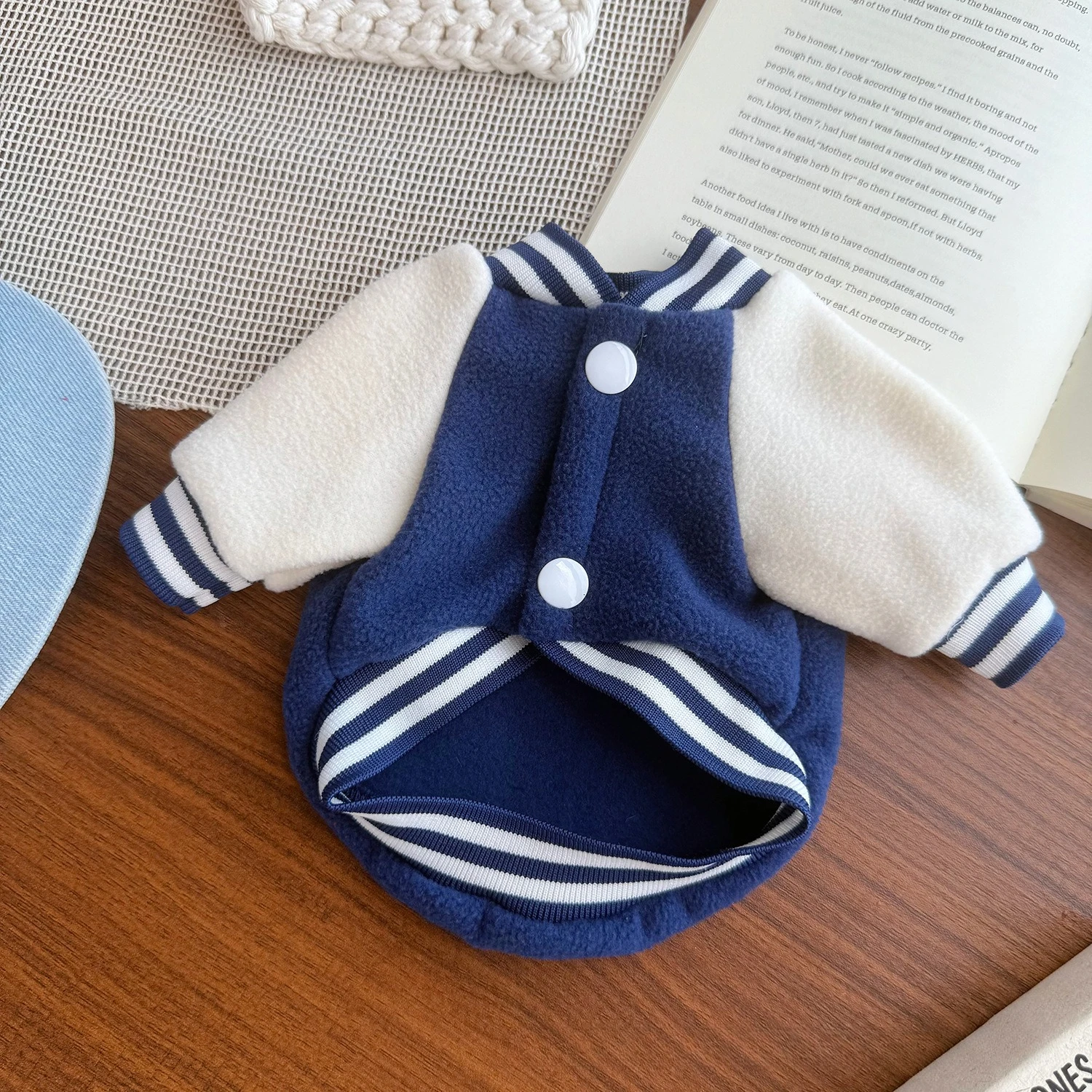 موضة الخريف الشتاء كلب البيسبول سترة ملابس الحيوانات الأليفة للكلاب الصغيرة المتوسطة جرو معطف الفرنسية البلدغ تشيهواهوا الكلب الملابس